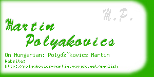 martin polyakovics business card